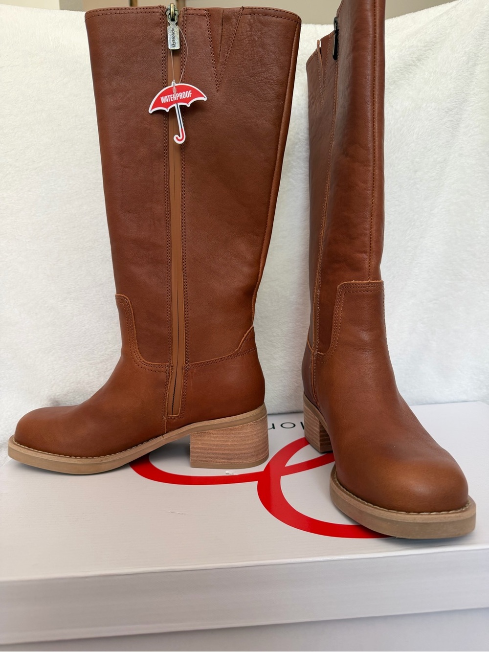 Blondo Brown Leather Waterproof Knee-High Boots
